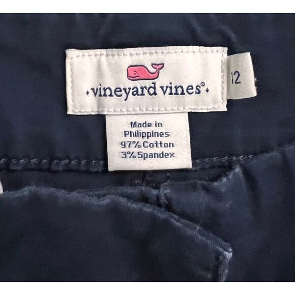 Vineyard vines Navy Blue Chino Shorts with Back Button Pockets Size 2 - Picture 4 of 4
